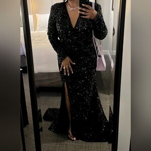 Prom Dress long sleeve black